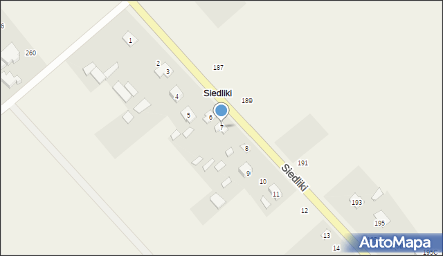 Siedliki, Siedliki, 7, mapa Siedliki