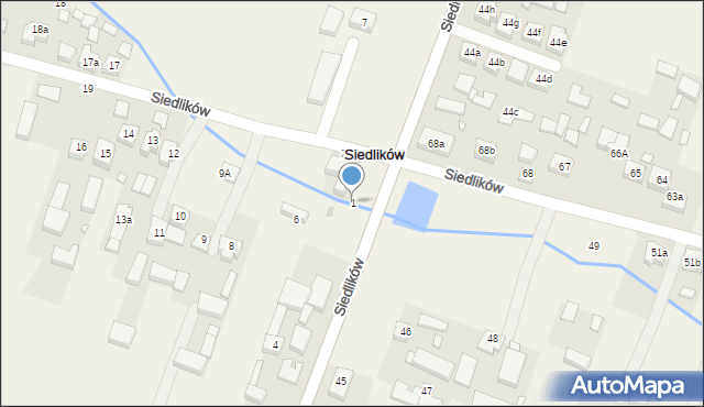 Siedlików, Siedlików, 1, mapa Siedlików