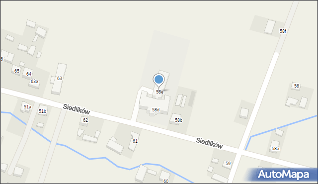 Siedlików, Siedlików, 58e, mapa Siedlików