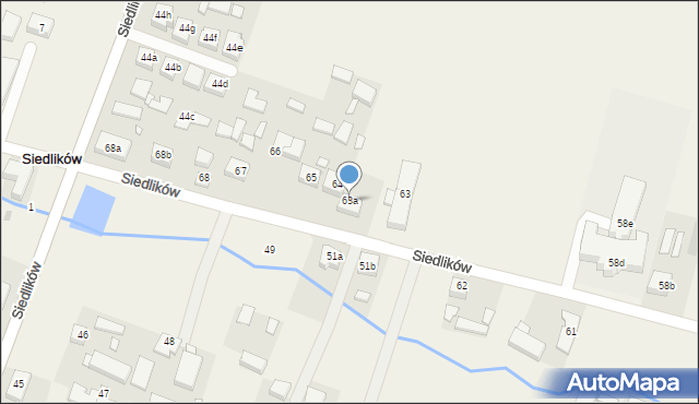 Siedlików, Siedlików, 63a, mapa Siedlików