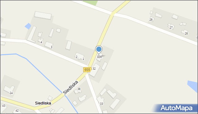 Siedliska, Siedliska, 32A, mapa Siedliska