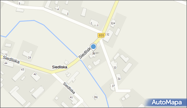 Siedliska, Siedliska, 38, mapa Siedliska