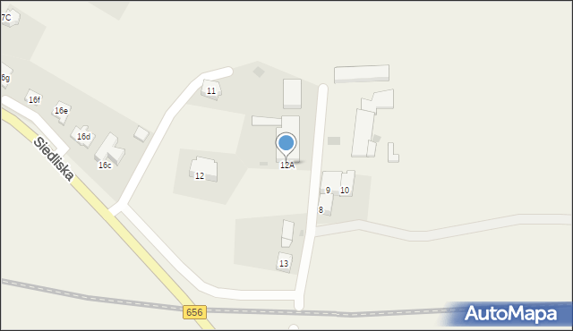 Siedliska, Siedliska, 12A, mapa Siedliska