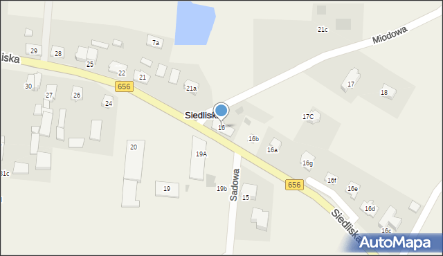 Siedliska, Siedliska, 16, mapa Siedliska