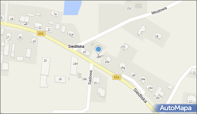 Siedliska, Siedliska, 16b, mapa Siedliska