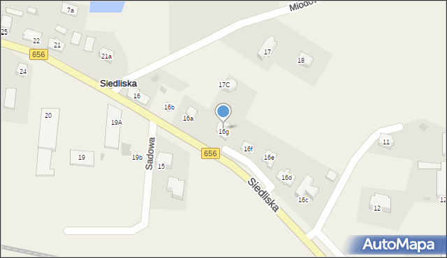 Siedliska, Siedliska, 16g, mapa Siedliska