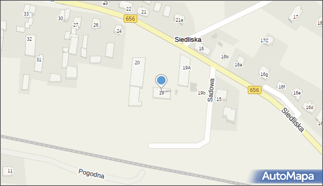 Siedliska, Siedliska, 19, mapa Siedliska