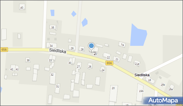 Siedliska, Siedliska, 25A, mapa Siedliska