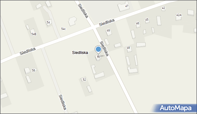 Siedliska, Siedliska, 50, mapa Siedliska