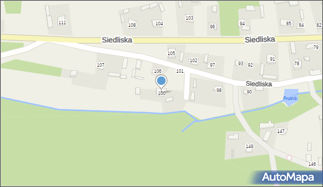 Siedliska, Siedliska, 100, mapa Siedliska