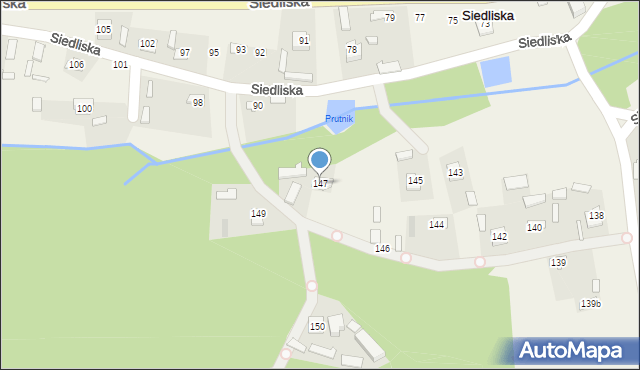 Siedliska, Siedliska, 147, mapa Siedliska