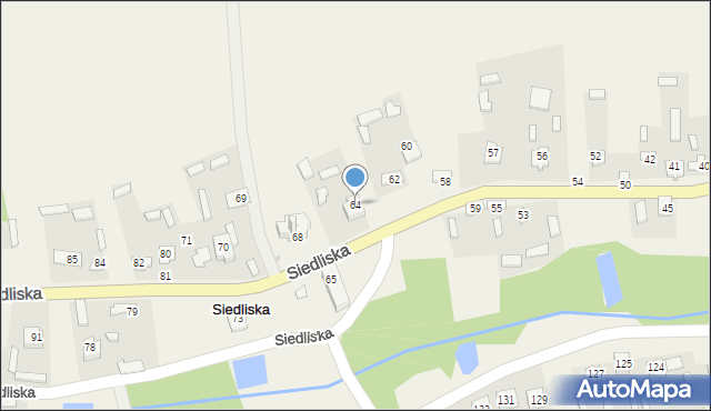 Siedliska, Siedliska, 64, mapa Siedliska