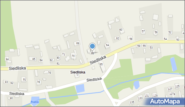 Siedliska, Siedliska, 68, mapa Siedliska