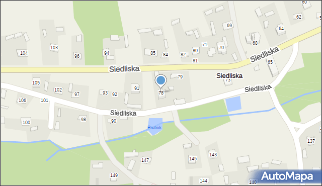 Siedliska, Siedliska, 78, mapa Siedliska