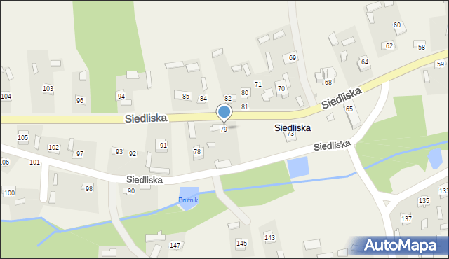 Siedliska, Siedliska, 79, mapa Siedliska