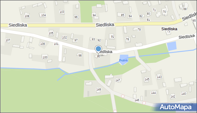 Siedliska, Siedliska, 90, mapa Siedliska