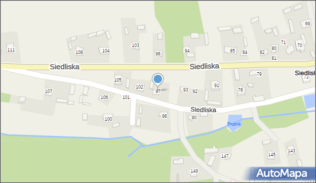 Siedliska, Siedliska, 97, mapa Siedliska