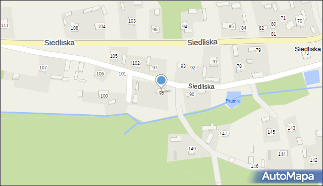 Siedliska, Siedliska, 98, mapa Siedliska