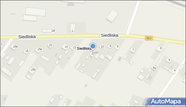 Siedliska, Siedliska, 11, mapa Siedliska