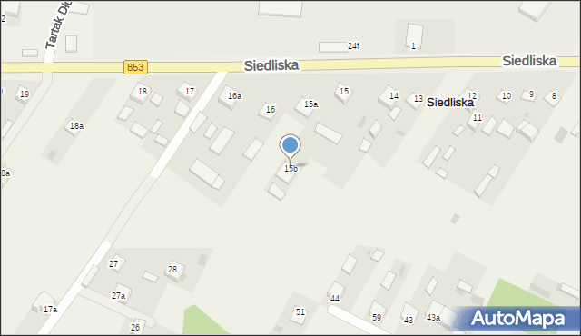 Siedliska, Siedliska, 15b, mapa Siedliska