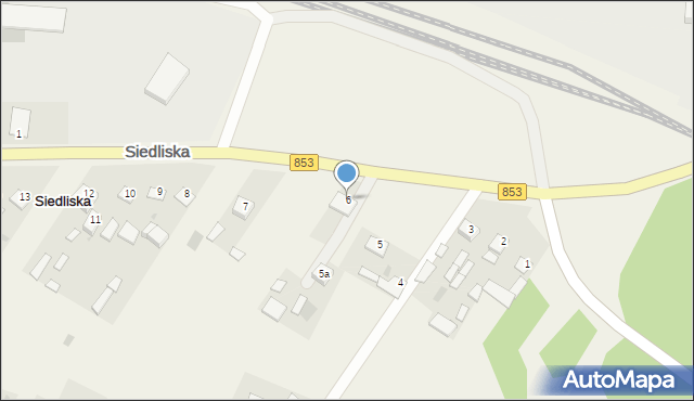 Siedliska, Siedliska, 6, mapa Siedliska