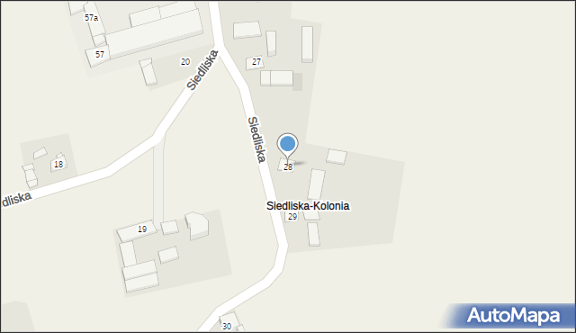 Siedliska, Siedliska, 28, mapa Siedliska