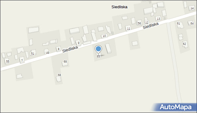 Siedliska, Siedliska, 63, mapa Siedliska