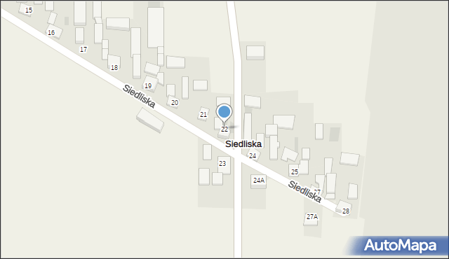 Siedliska, Siedliska, 22, mapa Siedliska
