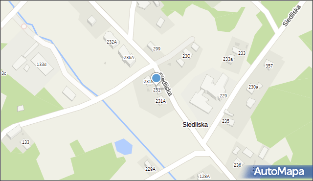 Siedliska, Siedliska, 231, mapa Siedliska