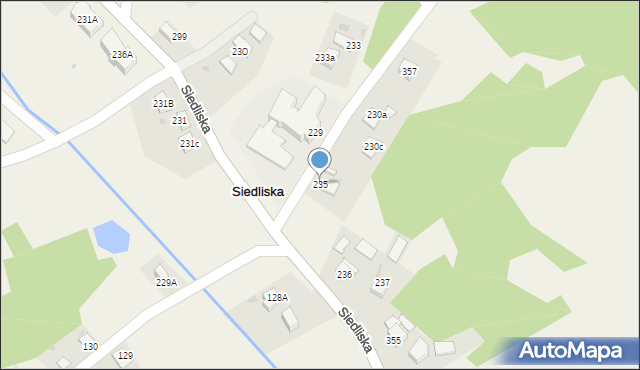 Siedliska, Siedliska, 235, mapa Siedliska