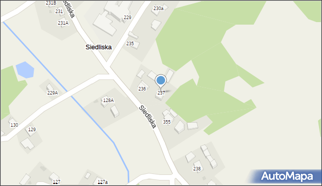 Siedliska, Siedliska, 237, mapa Siedliska