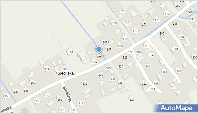 Siedliska, Siedliska, 165, mapa Siedliska