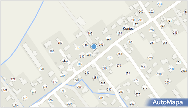 Siedliska, Siedliska, 190, mapa Siedliska