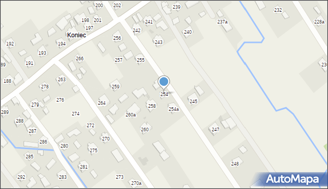 Siedliska, Siedliska, 254, mapa Siedliska