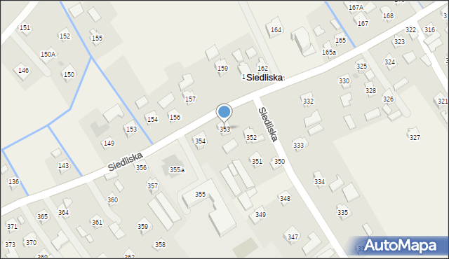 Siedliska, Siedliska, 353, mapa Siedliska