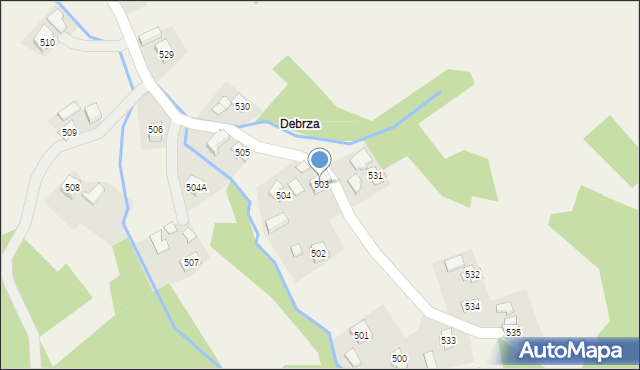 Siedliska, Siedliska, 503, mapa Siedliska