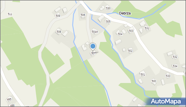 Siedliska, Siedliska, 507, mapa Siedliska