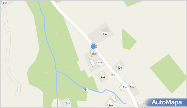 Siedliska, Siedliska, 518, mapa Siedliska