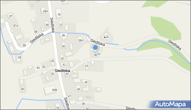 Siedliska, Siedliska, 42, mapa Siedliska