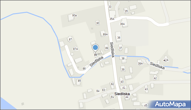 Siedliska, Siedliska, 88, mapa Siedliska