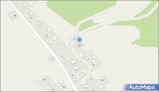 Siedliska, Siedliska, 8A, mapa Siedliska