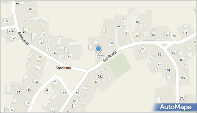 Siedliska, Siedliska, 11, mapa Siedliska