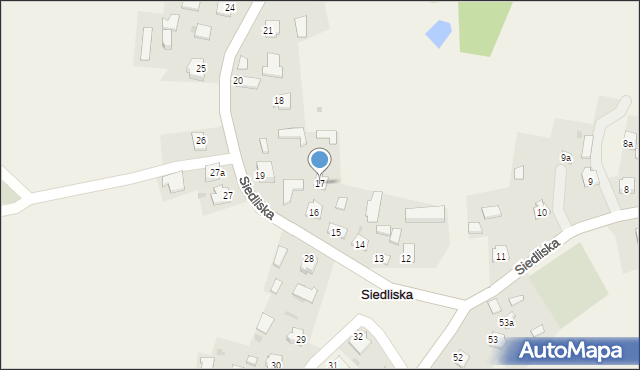 Siedliska, Siedliska, 17, mapa Siedliska