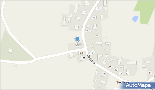 Siedliska, Siedliska, 26, mapa Siedliska