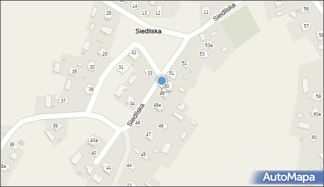 Siedliska, Siedliska, 49, mapa Siedliska