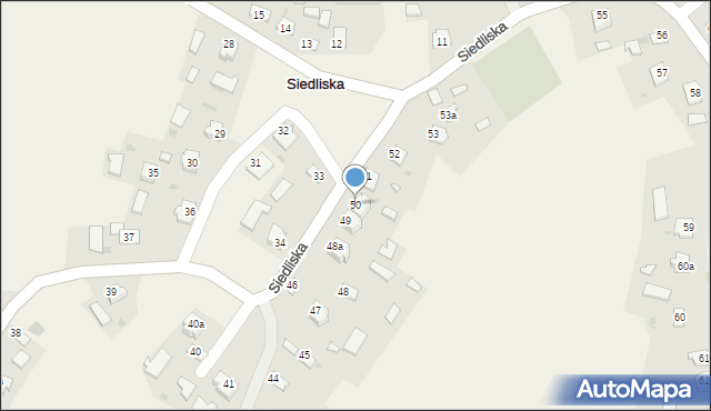 Siedliska, Siedliska, 50, mapa Siedliska