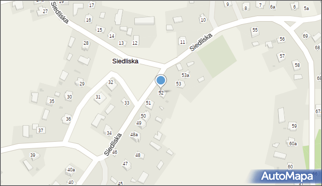 Siedliska, Siedliska, 52, mapa Siedliska