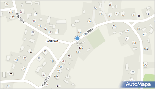 Siedliska, Siedliska, 54, mapa Siedliska