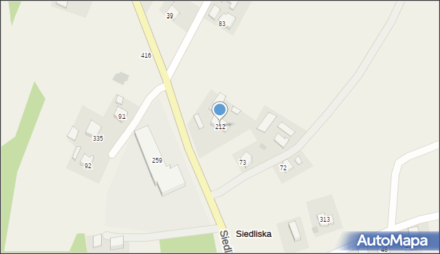 Siedliska, Siedliska, 212, mapa Siedliska