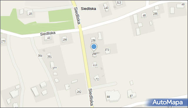 Siedliska, Siedliska, 299, mapa Siedliska